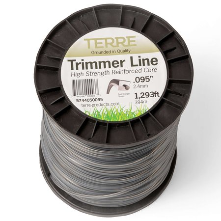 T TERRE Commercial Grade .095 Trimmer Line Square 5 lb. Dual Strength Weed Eater 5744050095